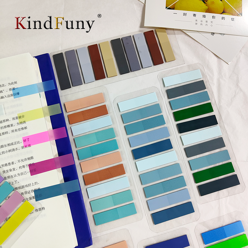 KindFuny-200 hojas de notas adhesivas transparentes, pestañas de índice, banderas de flecha para Pegatinas de página, oficina y escuela
