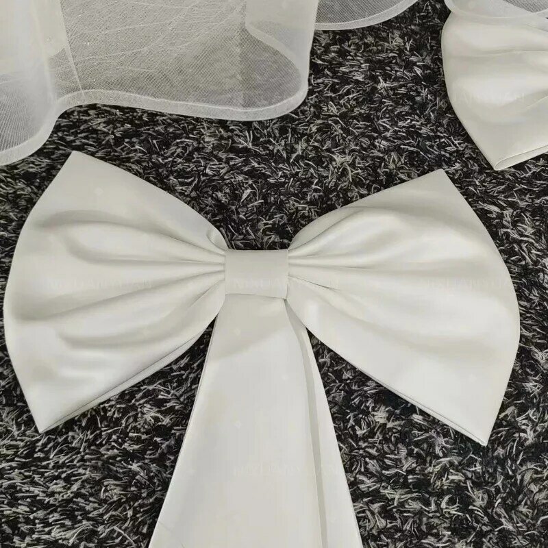 Wholesale Seperate Satin Bow Wedding Dress Knots Removeable Prom Dresses Satin Knots with Ribbon