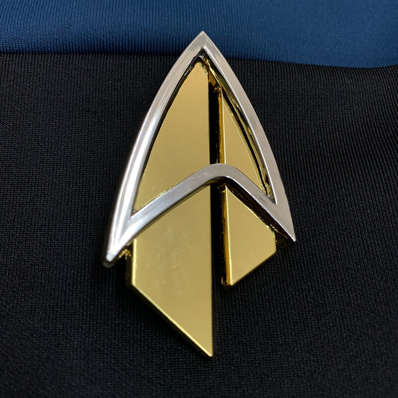 Значок адмирала цзярда Пикарда, Золотая брошь для коммуникатора следующего поколения, значок со звездами, аксессуары, металлический значок река