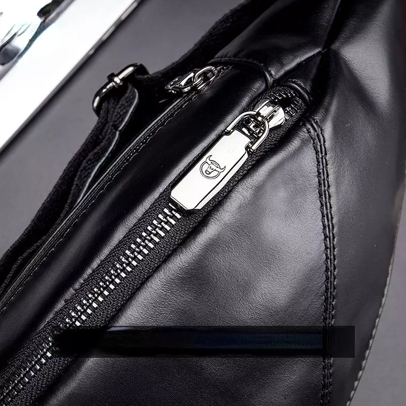 Женская нагрудная сумка из мягкой натуральной воловьей кожи, повседневная черная спортивная сумка через плечо