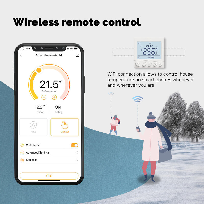 Tuya Wifi Thermostaat Kamertemperatuurregelaar Water/Elektrische Vloerverwarming Gasketel App Controle Met Alexa Google Home