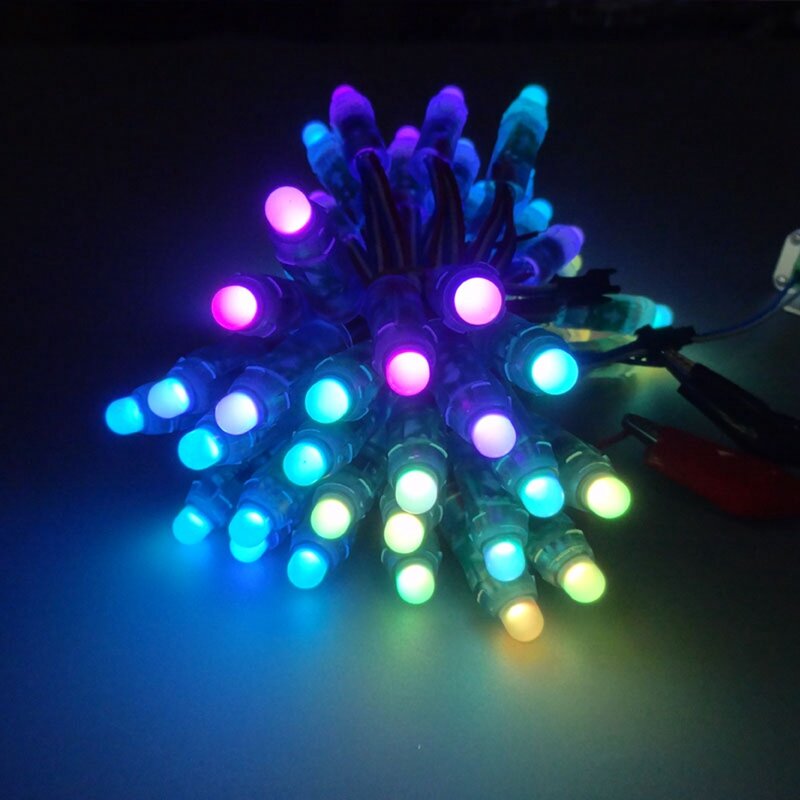 500pcs 12mm ws2811 voll farbiges LED-Pixel-Licht modul dc5v ip68 wasserdicht rgb ic digitales LED-Weihnachts licht