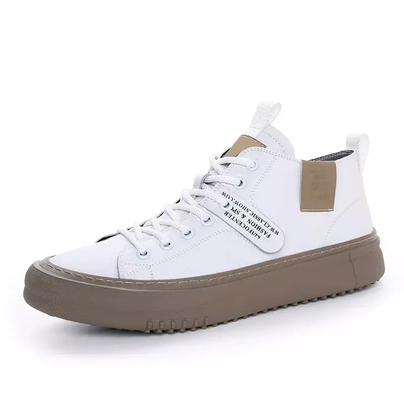 Sneakers Fashion Man Leather Men's  Flat Shoes Height Increasing Shoes Lace-Up High Quality Men Sneakers for Men Luxury 2023