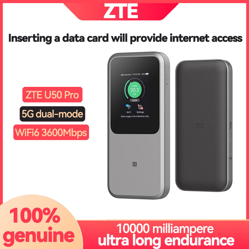 Мобильный портативный Wi-Fi-Роутер ZTE, 10000 мАч