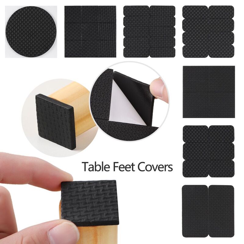 1~10PCS Self-sdhesive Chair Sofa Scratch Proof Square Round Rectangle Furniture Leg Pads Table Feet Covers Floor Protectors