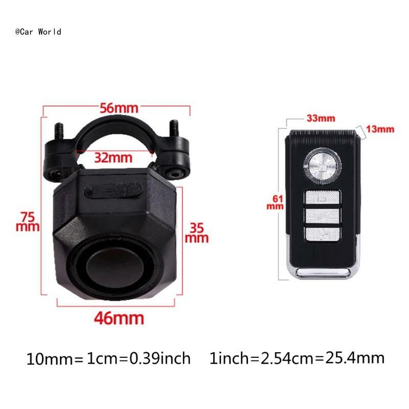 6XDB Rechargeable Motorbike Wireless Alarm with Adjustable Sensitivity Remote Control