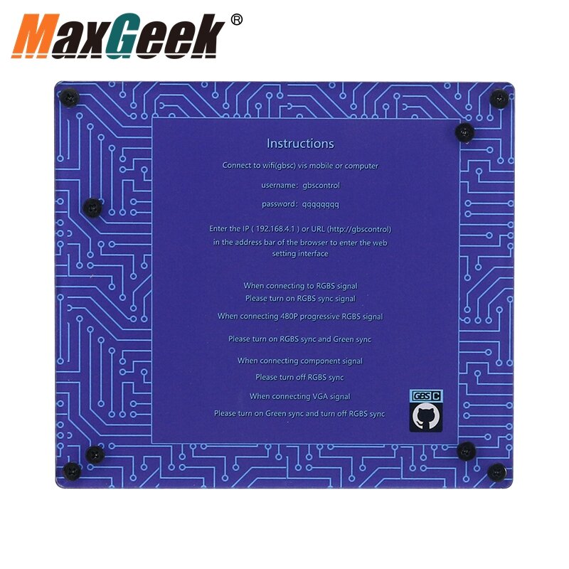 Maxgeek GBS-convertidor de vídeo para juegos, Accesorio de Control para juegos Retro