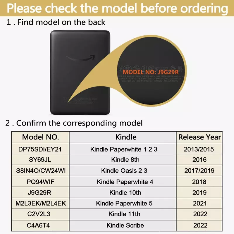 Casing pegangan untuk Kindle 2022 Paperwhite 5 4 3 Penutup magnetik 2021 generasi ke-8 generasi 6 6.8 inci cangkang pelindung tali tangan