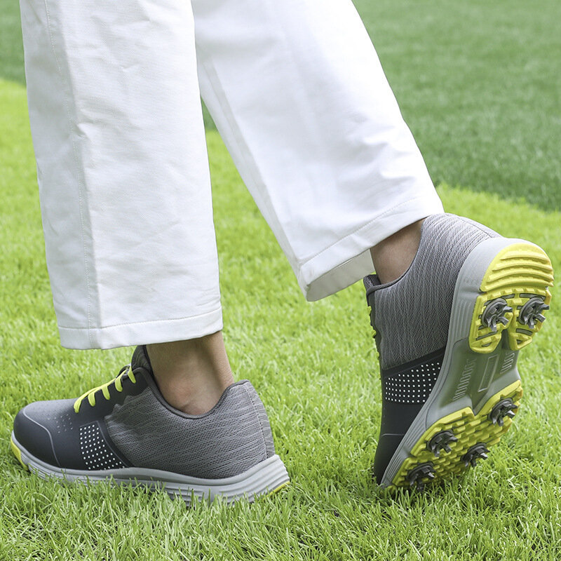 Sapatos de golfe impermeáveis sem espinhos para homens, tênis de treinamento, tênis clássicos, ao ar livre, esportivos, tamanho grande 13, 14