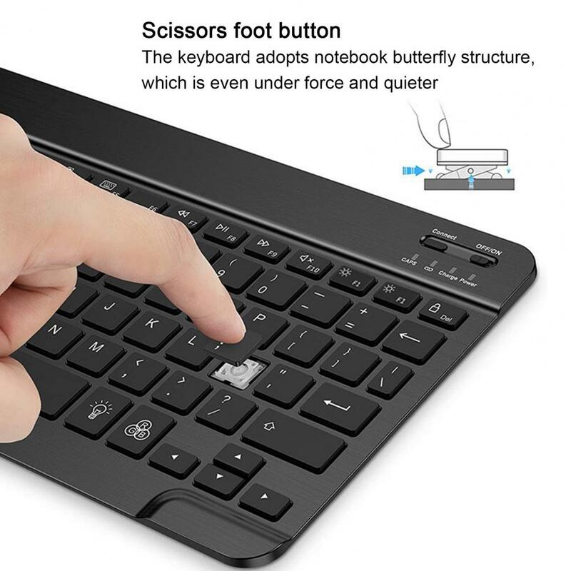 Tijeras compactas para pies de respuesta rápida, teclado inalámbrico portátil magnético compatible con Bluetooth, Accesorios de ordenador