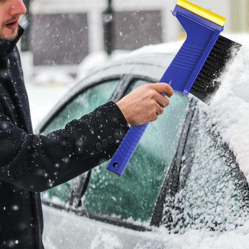 Grattoir à neige multifonction avec brosse, brise-vitre de voiture, brosse de déneigement pour voitures, maison, glace, 2 en 1