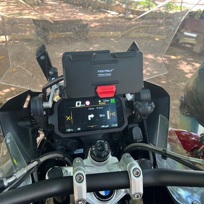 Dla BMW R 1200 GS LC R1200GS ADV przygoda 1200GSA F900R motocykl bezprzewodowe ładowanie USB mobilny wspornik nawigacyjny ładowarka