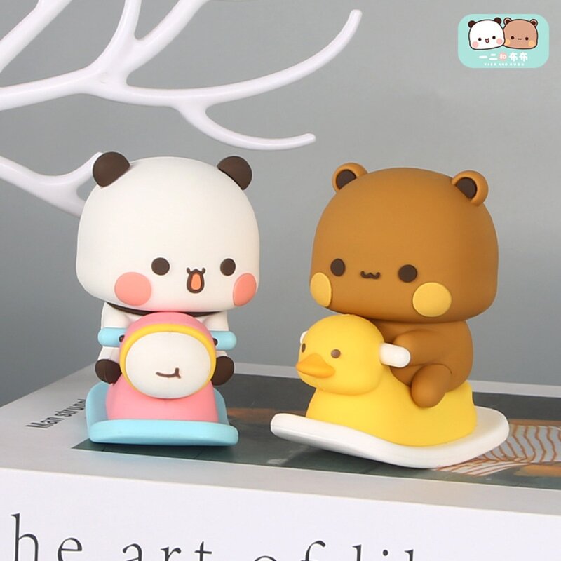 Figura do urso Anime Panda, Cartoon Model Toy, Boneca Colecionável, Bubu Dudu