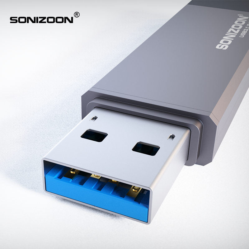 SONIZOON PSSD USB3.1 128/256GB/512GB Portabel USB Flash Drive Solid State Eksternal TPYEC-3.1 Pen Drive