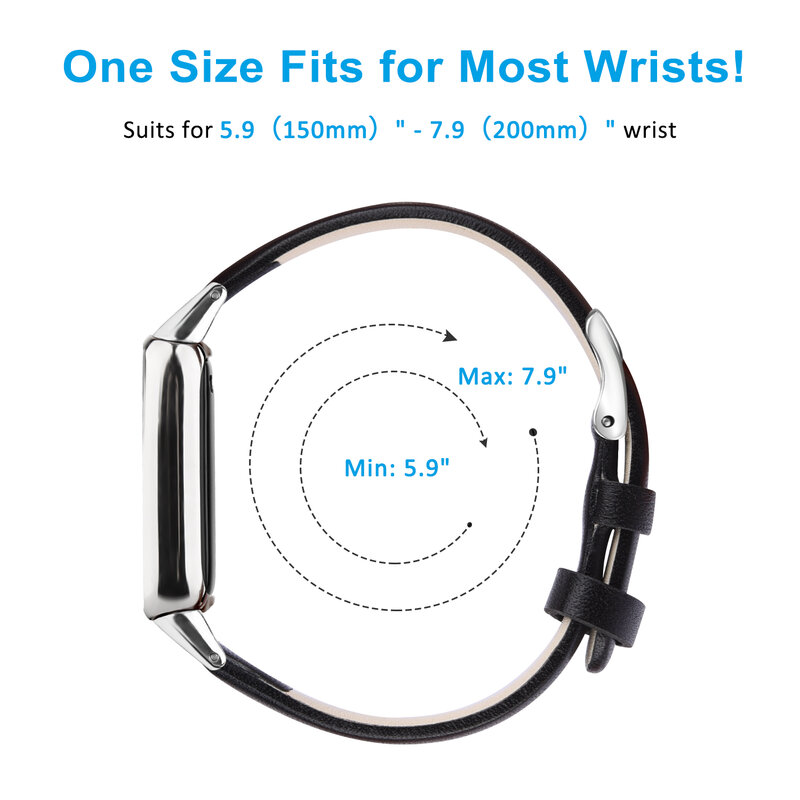Correa de cuero genuino para Fitbit Luxe, repuesto de correa de reloj ajustable, pulsera para Fitbit Luxe