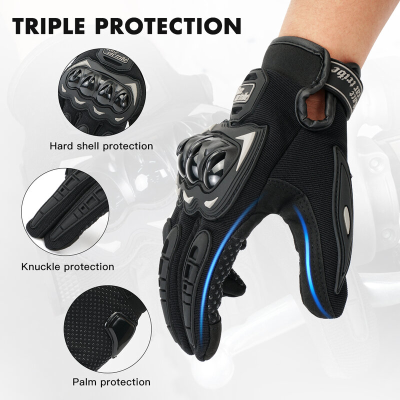 Gants de moto respirants pour homme, protection d'écran tactile, VTT, Yamaha Yz R6 1290, KTM 390, 350