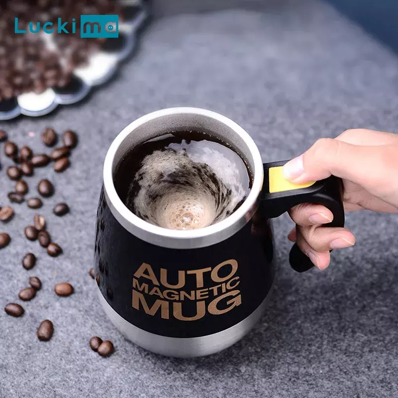 Taza magnética automática para mezclar café y leche, vaso de acero inoxidable 304, batidora creativa, mezclador inteligente, tazas térmicas, novedad