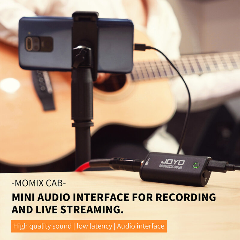 JOYO MOMIX CAB portatile Pocket USB Sound Card chitarra cuffie registrazione Live Streaming Plug and Play Mini Mixer Audio