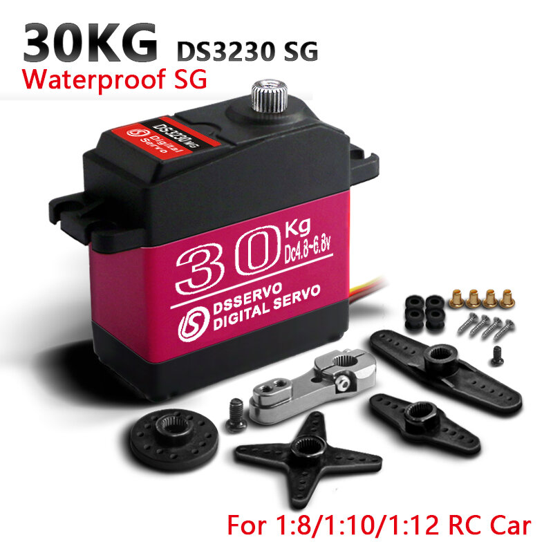 1 X Waterproof servo DS3230 Stainless steel gear digital servo baja servo 30KG for 1/8 1/10 Scale RC Cars