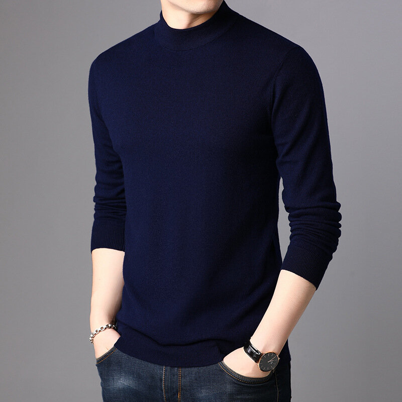 MRMT 2024 nowy męski kardigan modny codzienny styl koreański dopasowany młody sweter w średnim wieku męski sweter stójka