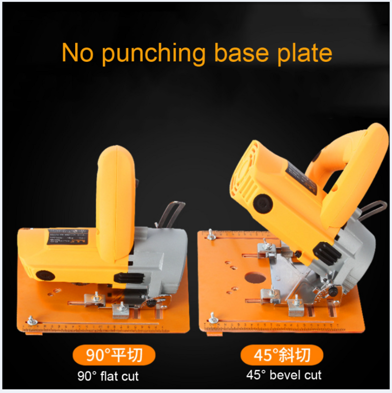 Cutting Machine Base Plate 90° Flat Cutting 45° Diagonal Cutting Suitable for 4 inch Marble Machine Trimming Gong Machine