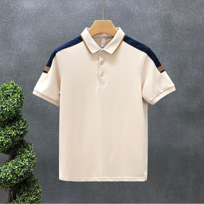 Top Men Shirt Vacation Daily Breathable Color Block Korean Style Short Sleeve Summer Youth Popular Top Stylish