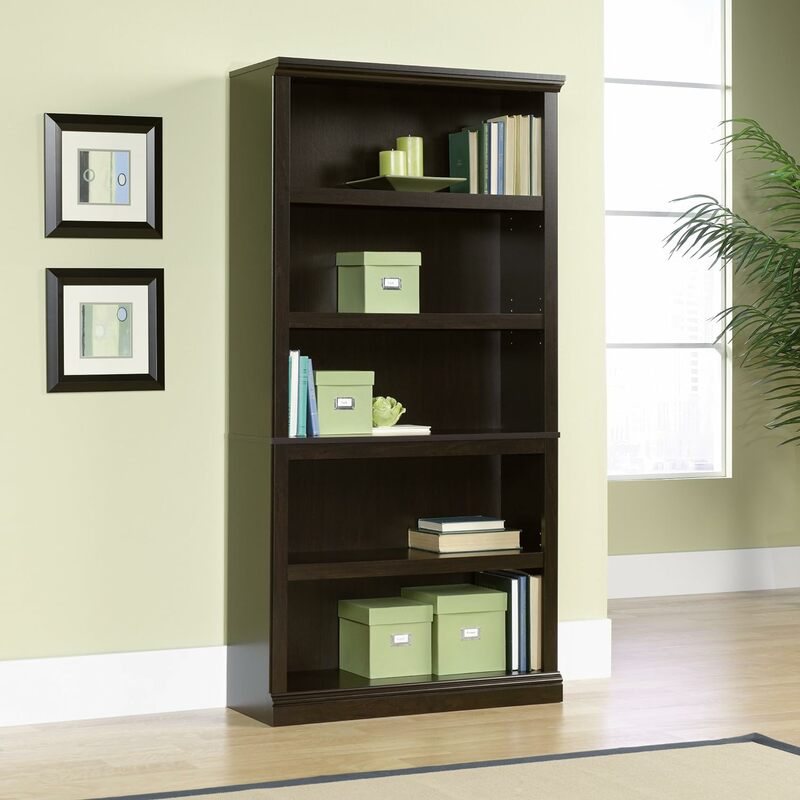 Разное хранилище 5 книжных шкафов/книжных шкафов, длина: 35,28 дюйма x ширина: 13,23 дюйма x высота: 69,76 дюйма, отделка древесиной поверхностью