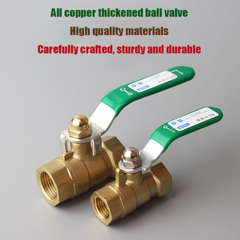 Copper Ball Valve Water Pipe Valve 2/3/4/6 Points/1 Inch Thickening Brass Inner Thread Compressor Tap Water Switch Water Valve