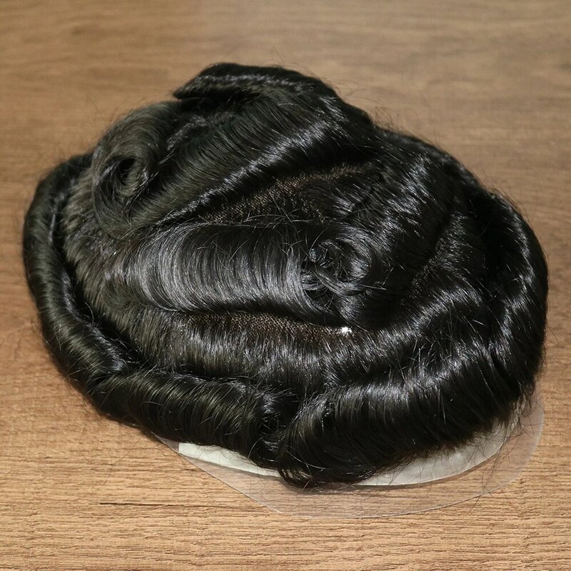 Австралийская дышащая кружевная искусственная кожа, основа для мужчин, 100% заменяемые человеческие волосы, натуральная система волос, капиллярный протез волос