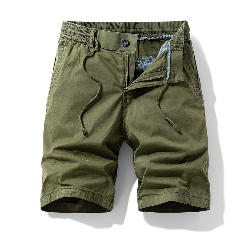 Pantalones cortos de algodón para hombre, Shorts informales de color sólido para la playa, a la moda, para correr, novedad de verano, 2024