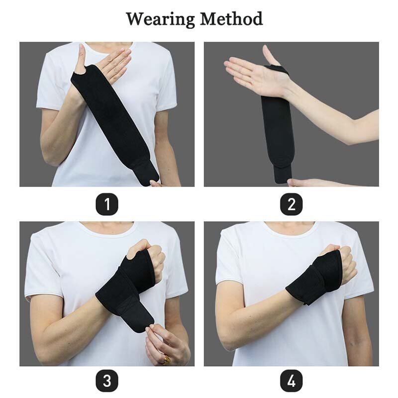 Attelle de poignet élastique pour l'exercice, protection des mains, anti-brûlure, protège-poignet à demi-doigts, support d'entorse, exercice rapide