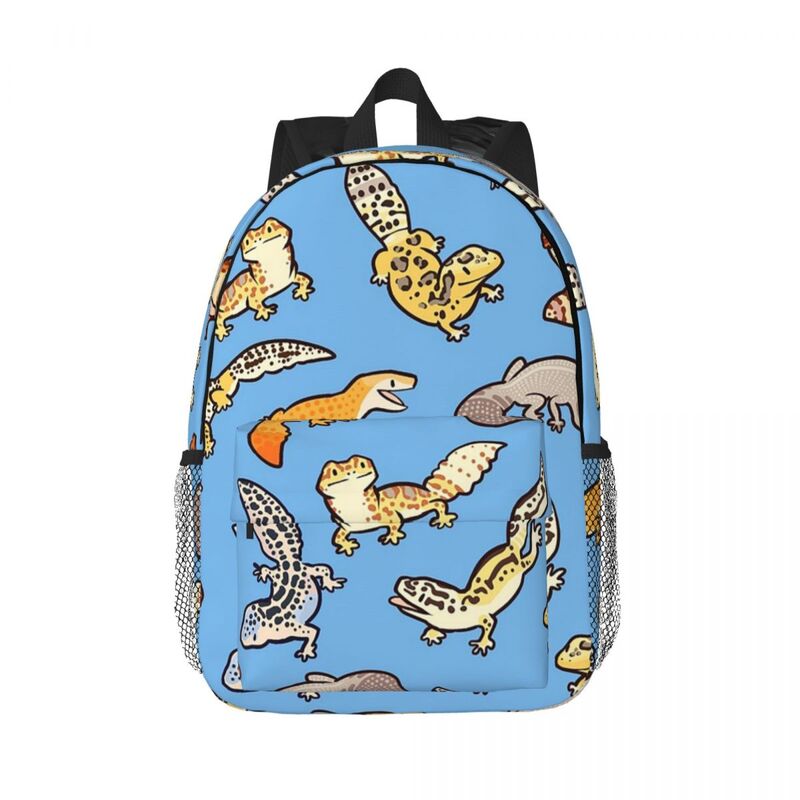 Chub Geckos 블루 백팩 십대 책가방, 패션 어린이 학교 가방, 노트북 배낭 숄더백, 대용량