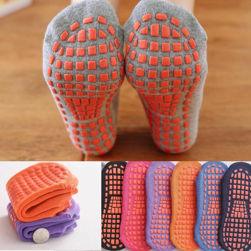 Нескользящие напольные носки для малышей, дышащие удобные короткие носки для малышей, детские спортивные носки до щиколотки для йоги и Батута