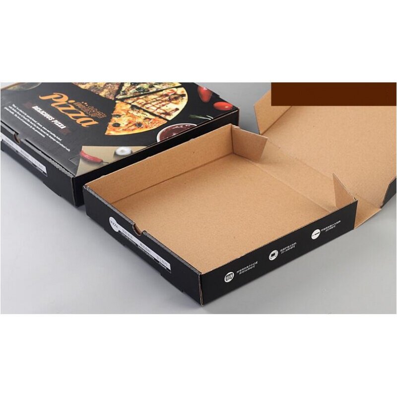 Prodotto personalizzato 2024commercio all'ingrosso 8 10 12 16 pollici cartone per Pizza riutilizzabile imballaggio in carta ondulata stampata personalizzata scatola per Pizza a buon mercato