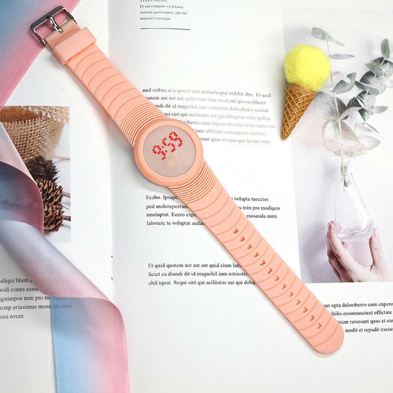 Reloj de pulsera con pantalla Digital para niños y niñas, pulsera de silicona luminosa, resistente al agua, electrónico, deportivo