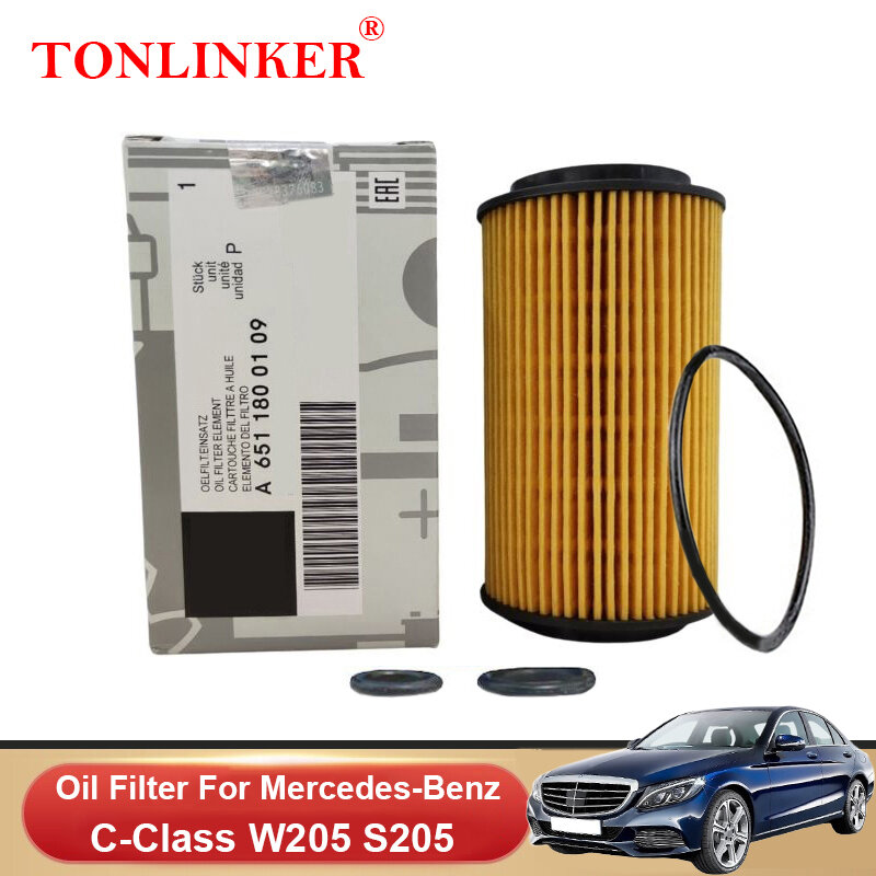 Tonlinker Olie Filter A6511800109 Voor Mercedes Benz C Klasse W205 S205 C250d C250 C300 Bluetec 4Matic Diesel Model Auto accessoires