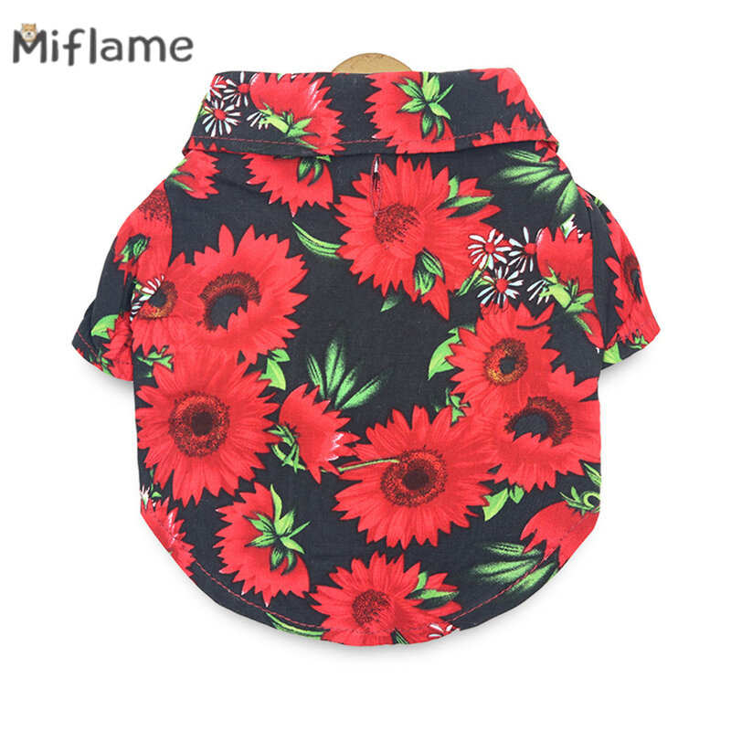 Miflame весенне-летняя тонкая дизайнерская рубашка с принтом листьев, футболка для собаки Ragdoll, Тедди, Бишон, Новая повседневная одежда для маленьких собак