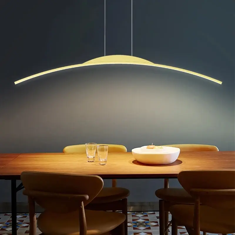 Lampu gantung Led Nordik, alat penerangan dalam ruangan bahan aluminium lampu Bar ruang tamu restoran