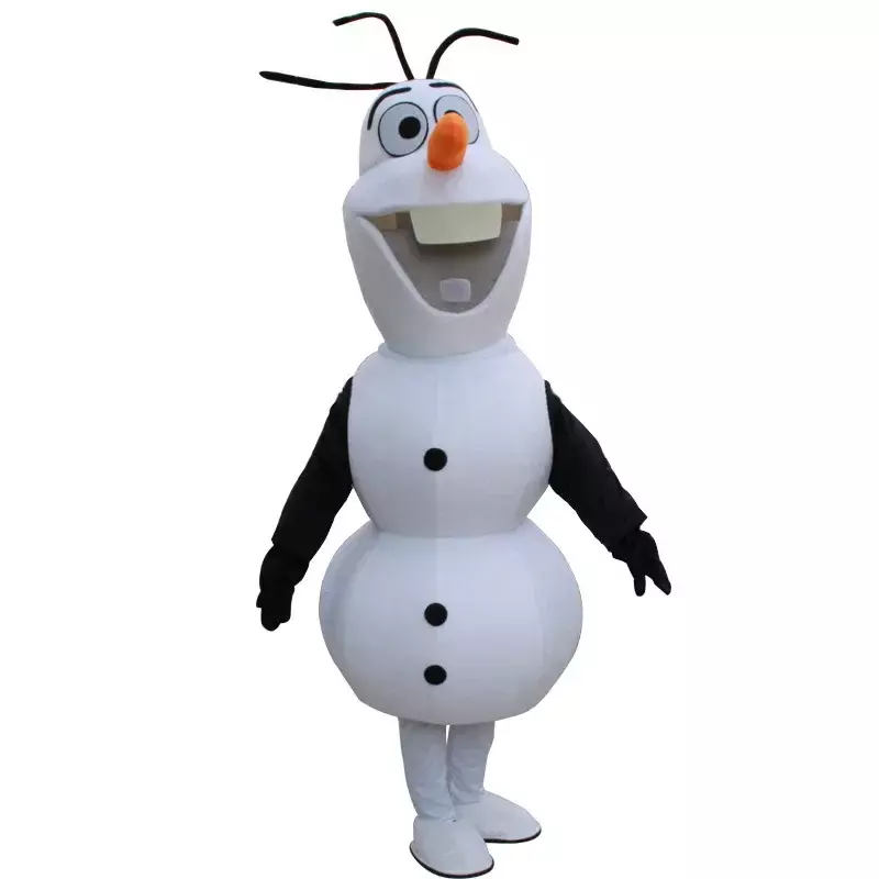 Disney Frozen Snow Man Cosplay Traje, Olaf Personagem, Mascote Publicidade, Vestido extravagante, Animal de festa, Adereços de Carnaval, Presente