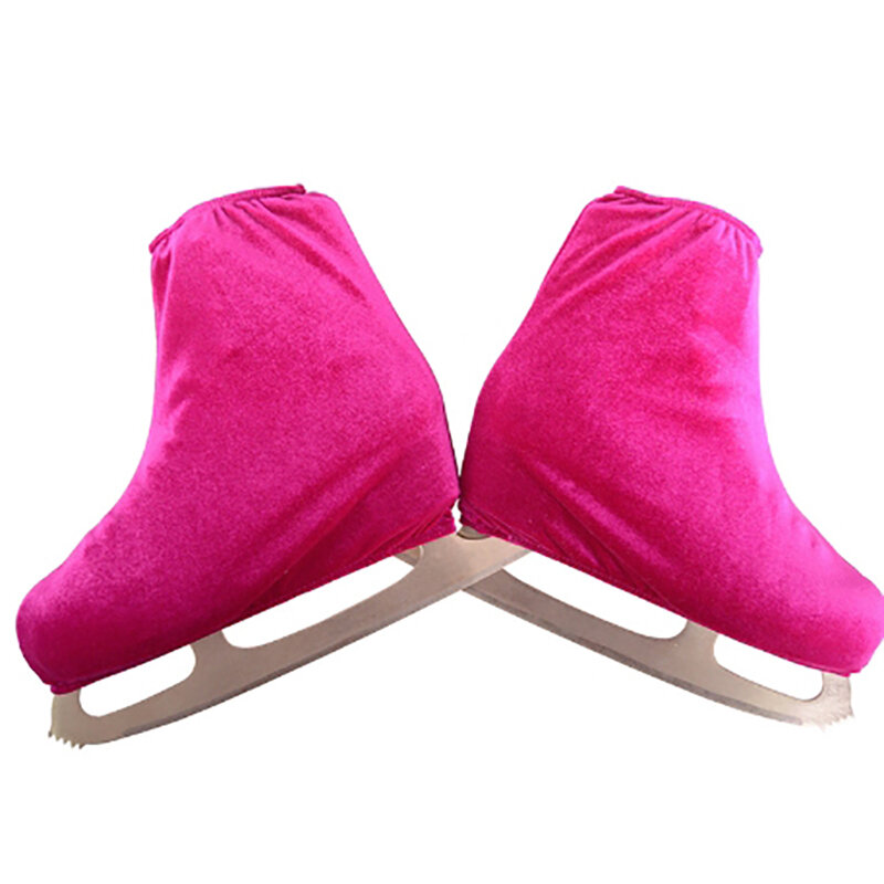 1 Pair Velvet Figure Ice Skate Boot Covers Protector Shoes Protector for Ice/Roller/Ice Hockey Sports