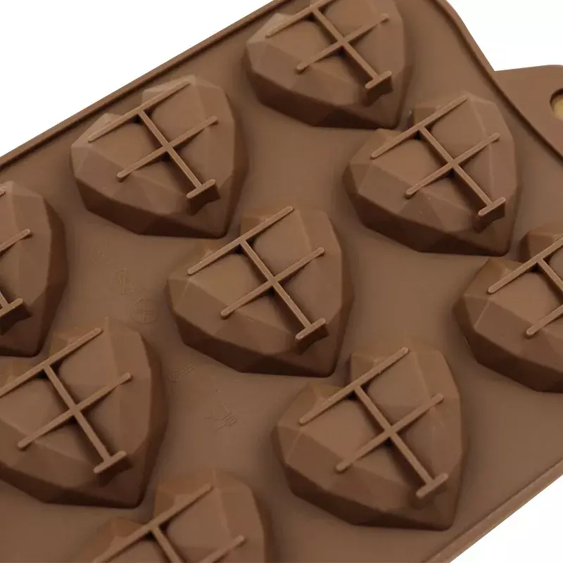 15 przegródek diamentowe serce silikonowe forma na czekoladki DIY akcesoria do dekoracji ciast kuchnia kostki lodu ciastka ciasto ręczne forma do pieczenia
