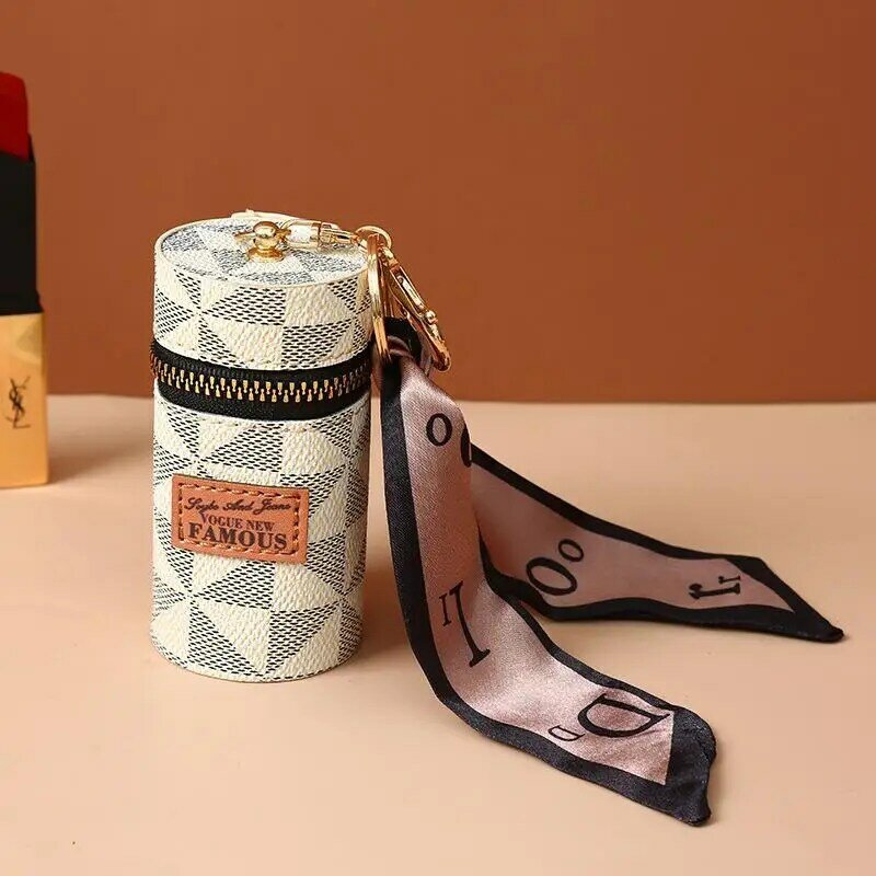 Frauen Mikro Geldbörse Tasche Blume Lippenstift Veranstalter Leder Lip gloss Halter Lagerung Schlüssel bund weibliche Brieftasche Mini Kreuz Taschen für Mädchen