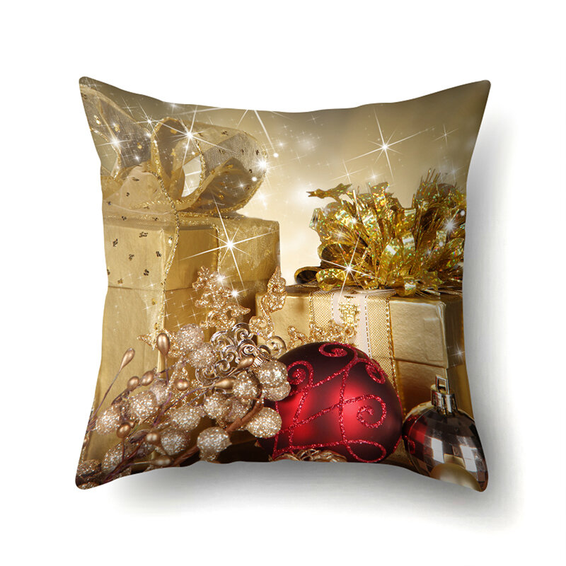 ZHENHE Christmas Ball Pillow Case decorazione della casa fodera per cuscino camera da letto divano Decor fodera per cuscino 18x18 pollici