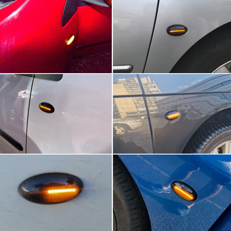 Новый светодиодный Динамический указатель поворота для Peugeot 307, 206, 407, 107, 607, 1007, Citroen C1, C2, C3, C5, C6, боковой габаритный фонарь