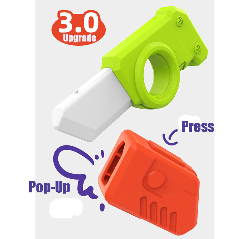 Upgrade Fidget Toys 3D Printing Carrot Knife Gun Sensory Fidget Toy for Kids Adult Anxiety Stress Relief Baby Accessories