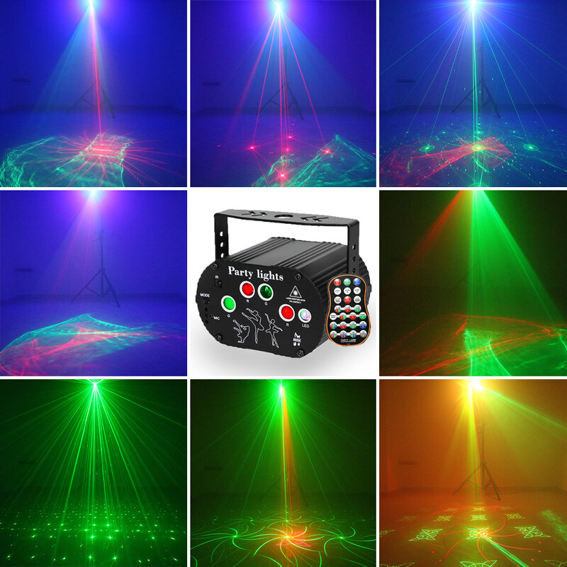 Ngoài Hành Tinh RGB Mini DJ Disco Laser Chiếu USB Sạc LED UV Âm Thanh Nhấp Nháy Ứng Sân Khấu Cưới Quà Giáng Ngày Lễ Đảng đèn