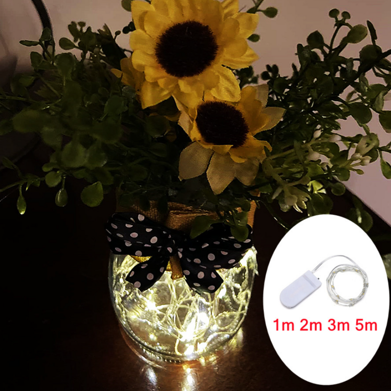 TxxCvv – Mini lumière LED féerique de noël, 1M 2M 3M 5M, guirlande en cuivre, lampe de nuit étanche pour fête