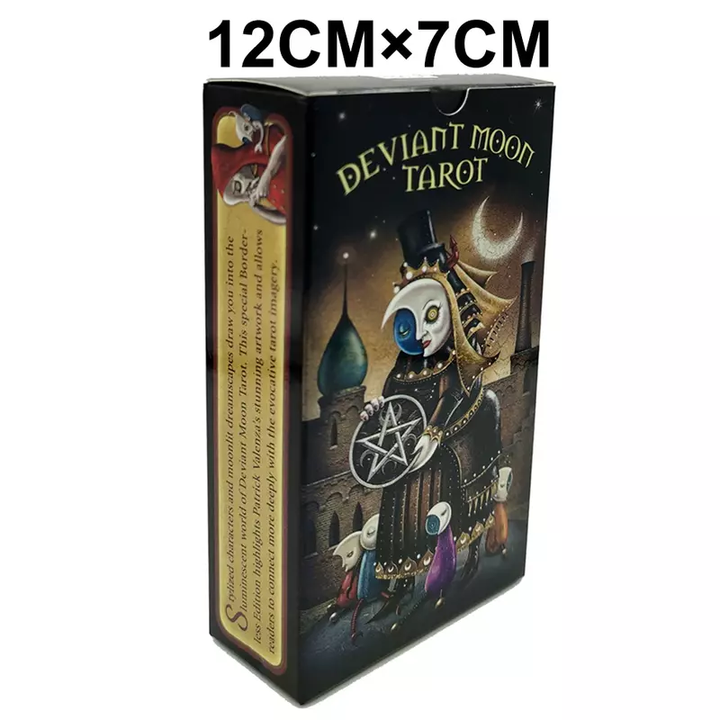 Deviant Moon fortion Tarot edisi tanpa batas dengan buku panduan, kartu Tarot unik, 78 kartu Tarot, desain kustom