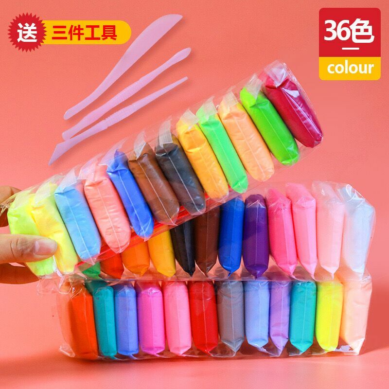 Creative Kids Magic Clay Set: 36-Color Ultralight Air Dry Clay with Safe Sculpting Tools for Easy DIY Crafts