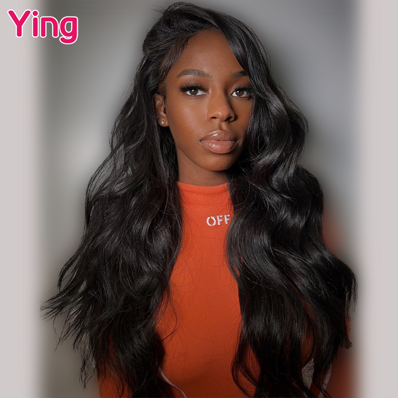 Ying Highlight Honingblonde 180% Body Wave 13X6 Transparant Lace Front Pruik 13X4 Lace Front Pruik Preplucked With Baby Hair